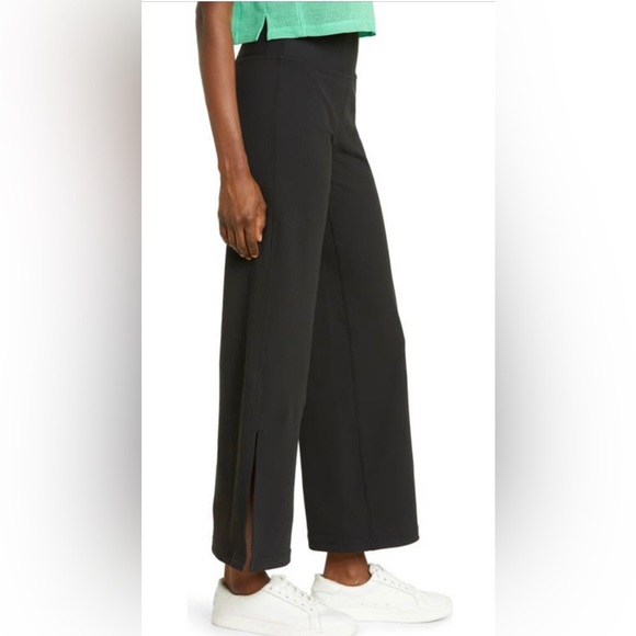 Zella Live In High Waist Rib Wide Leg Black Stretchy Pants - Picture 8 of 12